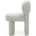 Designová jídelní židle Falone bouclé béžovo-šedá