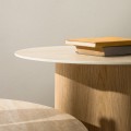 Odkládací stolek Alesund 60 cm travertin/dub přírodní