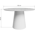 Jídelní stůl STELLA 120 cm bílý mramor