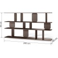 Regál Tulumo 200 cm ořech Villa