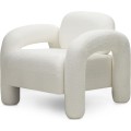 Designové křeslo Vico bouclé krémové