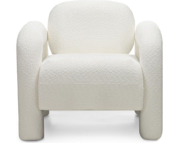 Designové křeslo Vico bouclé krémové