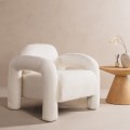 Designové křeslo Vico bouclé krémové