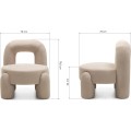 Designové křeslo Vasto samet/béžové