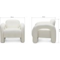 Designové křeslo Vico bouclé krémové