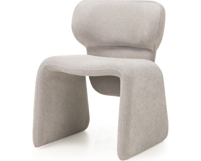 Designová jídelní židle Nabila bouclé šedá
