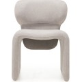 Designová jídelní židle Nabila bouclé šedá