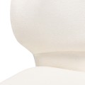 Designová jídelní židle Nabila bouclé bílá