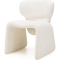 Designová jídelní židle Nabila bouclé bílá