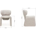 Designová jídelní židle Nabila béžovo-šedá