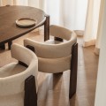 Oválný rozkládací jídelní stůl Bruna 137/187 cm z masivu dub mocha