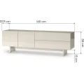TV stolek Glim 160 cm kašmírový