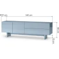 TV stolek Glim 160 cm modrý