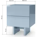 Noční stolek Glim 39,8 cm modrý