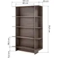 Knihovna Kanso 120 cm dub Baltic Storm