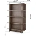 Knihovna Kanso 120 cm dub perleťový