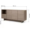Komoda Kanso 181 cm dub perleťový