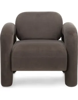 Designové křeslo Vico samet hnědé