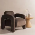 Designové křeslo Vico samet hnědé