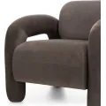 Designové křeslo Vico samet hnědé