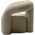 Designové křeslo Merry bouclé hnědé