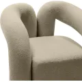 Designové křeslo Merry bouclé hnědé