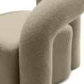 Designové křeslo Merry bouclé hnědé