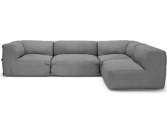 Rohová modulární zahradní pohovka Vacuum V 315 cm šedá