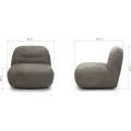 Otočné designové křeslo Giorgia hnědo-šedé