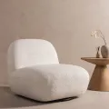 Otočné designové křeslo Giorgia bouclé krémové