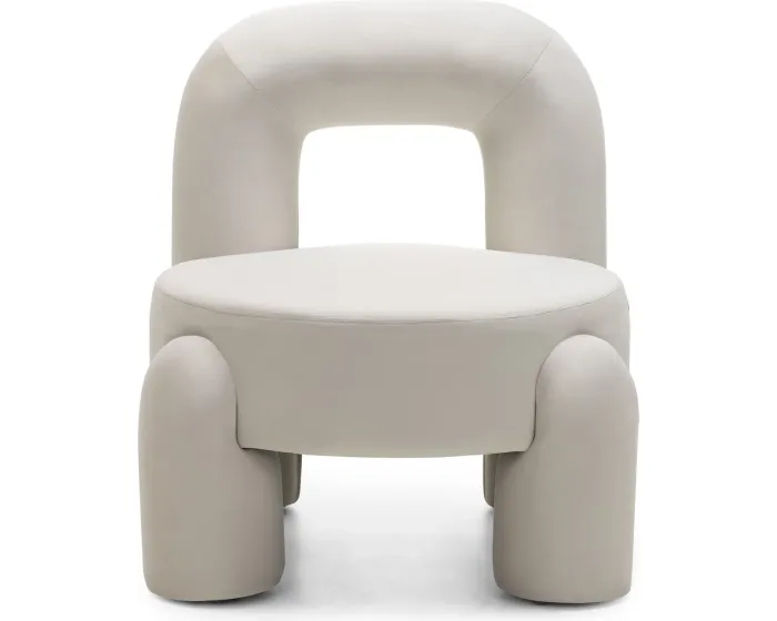 Designové křeslo Vasto samet/krémové