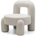 Designové křeslo Vasto samet/krémové