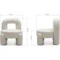 Designové křeslo Vasto samet/krémové