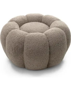 Čalouněný taburet Perugia bouclé cappuccino
