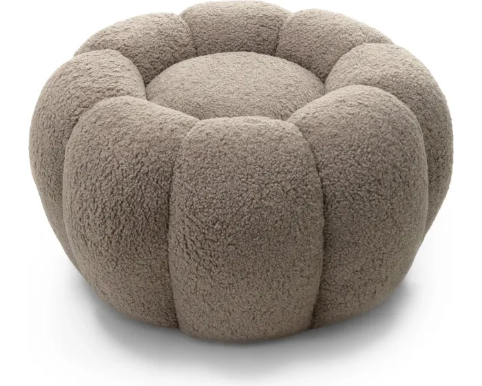 Čalouněný taburet Perugia bouclé cappuccino