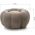 Čalouněný taburet Perugia bouclé cappuccino