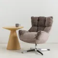 Otočné designové křeslo Bolzano hnědo-šedé
