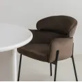 Jídelní křeslo GRANDA samet čokoládové/expresso