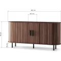 Komoda Gliss 160 cm ořech tmavý