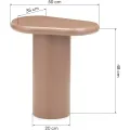 Odkládací stolek Monaco 50 cm skořicový