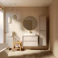 Závěsná koupelnová skříňka Mossy 38 cm kašmírová