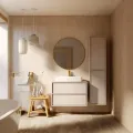 Závěsná skříňka pod umyvadlo Mossy s deskou 80 cm kašmírová