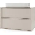 Závěsná skříňka pod umyvadlo Mossy s deskou 80 cm kašmírová