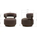 Designové křeslo Dolce espresso/ořech