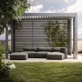Rohový modul zahradní pohovky Vacuum 105 cm šedý