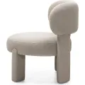 Designové křeslo Falone boucle šedo-béžové