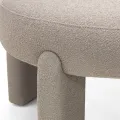 Designové křeslo Falone boucle šedo-béžové