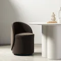 Otočné designové křeslo Enzo velur čokoládové