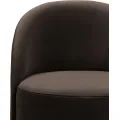 Otočné designové křeslo Enzo velur čokoládové