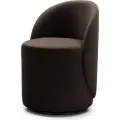 Otočné designové křeslo Enzo velur čokoládové